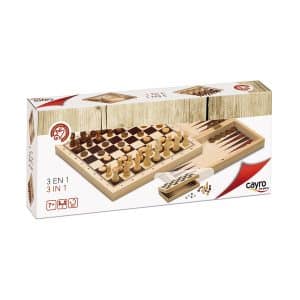 3 EN 1 AJEDREZ- DAMAS - BACKGAMMON
